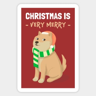 Dog Meme Christmas Doge Magnet